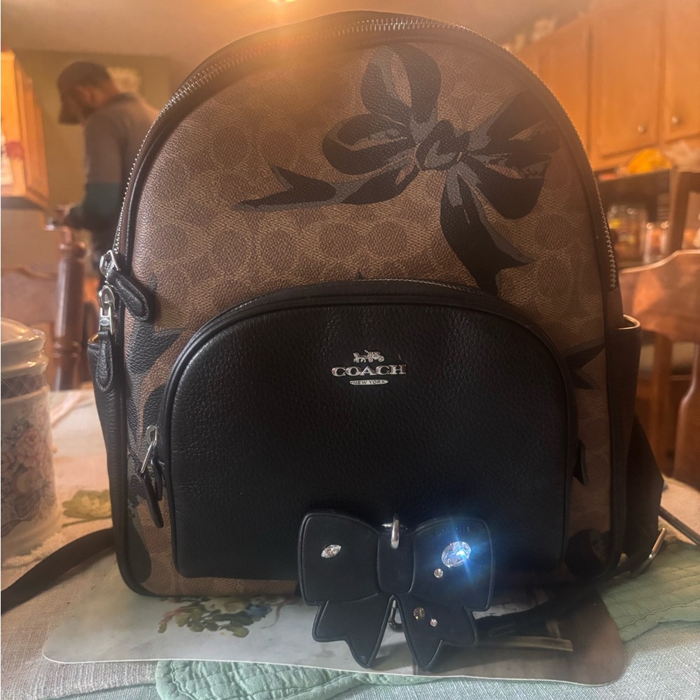 Coach Brown and Black Backpack